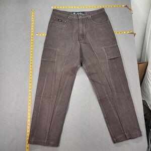 Vintage Kani Jeans Jeans Mens 38x34 Brown Cargo Workwear Zip Fly Hong Kong 90s